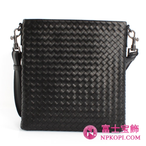 Bottega Veneta/ボッテガ・ヴェネタ  カーフレザー ショルダーバッグ ブラック＆ダークブラウン276357V465C1000